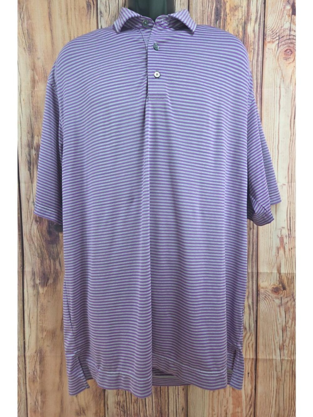 FootJoy Mens Purple Striped Polo XL Cypress Lakes GC